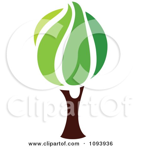 Clipart Green Tree Logo 11 - Royalty Free Vector Illustration by elena