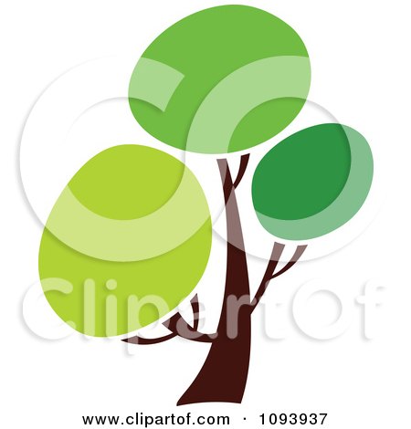 Clipart Green Tree Logo 6 - Royalty Free Vector Illustration by elena