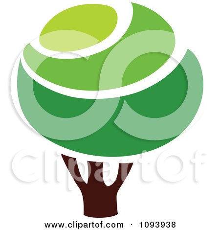 Clipart Green Tree Logo 8 - Royalty Free Vector Illustration by elena