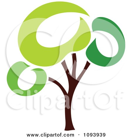 Clipart Green Tree Logo 9 - Royalty Free Vector Illustration by elena