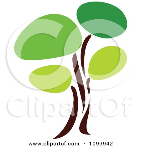 Clipart Green Tree Logo 14 - Royalty Free Vector Illustration by elena