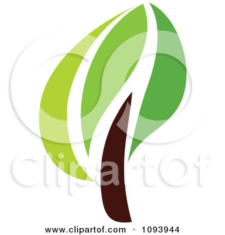Clipart Green Tree Logo 2 - Royalty Free Vector Illustration by elena
