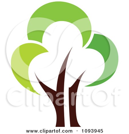 Clipart Green Tree Logo 5 - Royalty Free Vector Illustration by elena