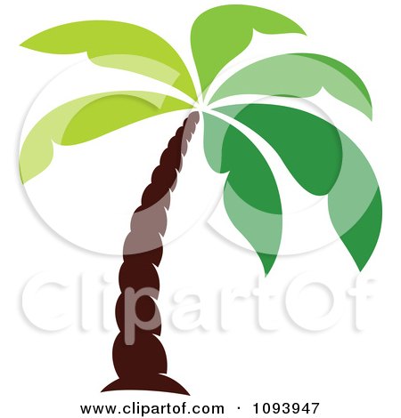 Clipart Green Palm Tree Logo - Royalty Free Vector Illustration by elena