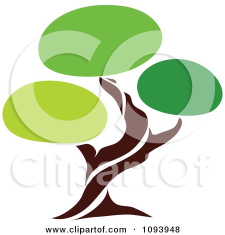 Clipart Green Tree Logo 4 - Royalty Free Vector Illustration by elena
