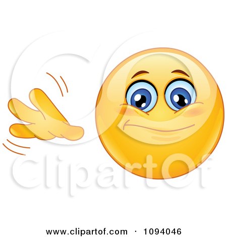 Clipart Emoticon Smiley Face Gesturing So So - Royalty Free Vector Illustration by yayayoyo