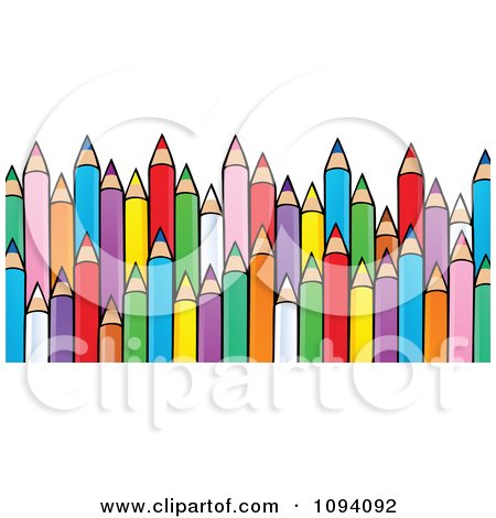 Clipart Sharp Colored Pencils - Royalty Free Vector Illustration by visekart