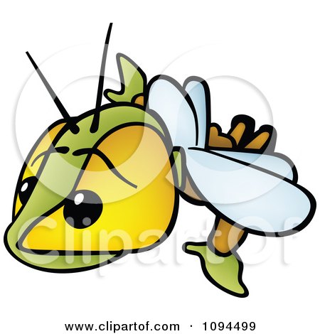 Clipart Flying Bug - Royalty Free Vector Illustration by dero