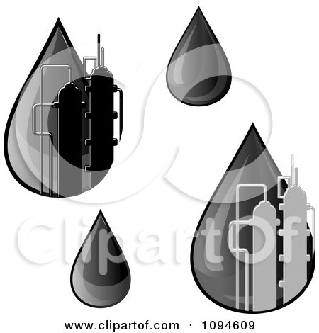 Clipart Petrol Oil Drops - Royalty Free Vector Illustration by Vector Tradition SM
