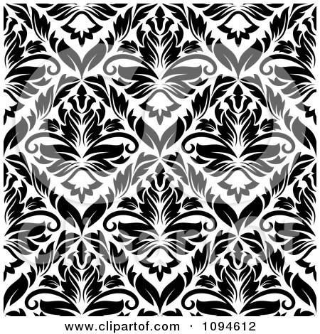 Clipart Black And White Triangular Damask Pattern Seamless Background 11 - Royalty Free Vector Illustration by Vector Tradition SM