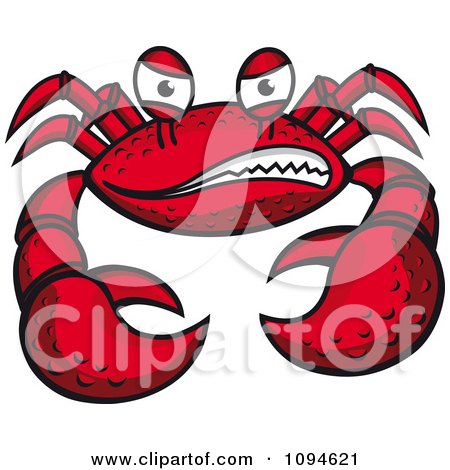 Clipart Grinning Mean Crab 2 - Royalty Free Vector Illustration by Vector Tradition SM