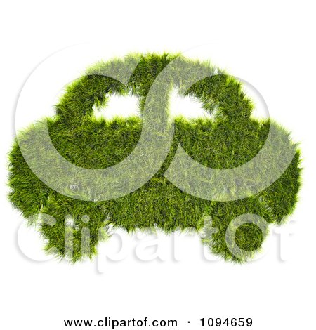 Clipart 3d Car Made Of Grass - Royalty Free CGI Illustration by Mopic