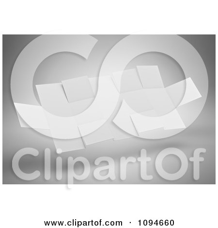 Clipart 3d White Flapped Paper Floating - Royalty Free CGI Illustration by Mopic