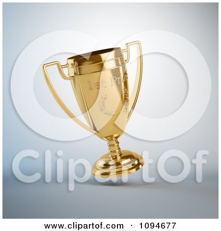 Clipart 3d Gold First Place Trophy Cup - Royalty Free CGI Illustration by Mopic