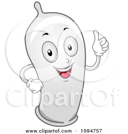 Clipart Happy Condom Holding A Thumb Up - Royalty Free Vector Illustration by BNP Design Studio