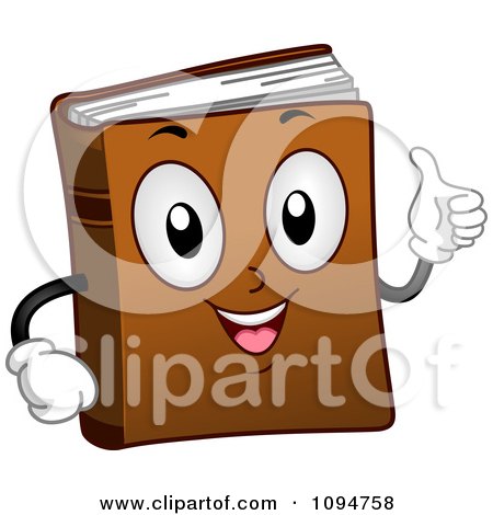 Clipart Happy Dictionary Book Holding A Thumb Up - Royalty Free Vector Illustration by BNP Design Studio
