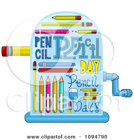 Clipart Pencil Day Sharpener - Royalty Free Vector Illustration by BNP Design Studio