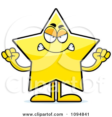 Clipart Mad Star Character - Royalty Free Vector Illustration by Cory Thoman
