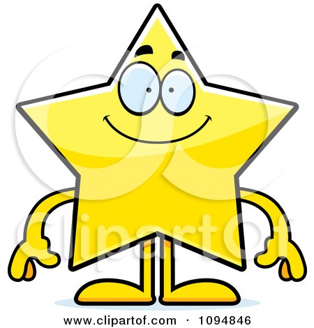 Clipart Smiling Star Character - Royalty Free Vector Illustration by Cory Thoman
