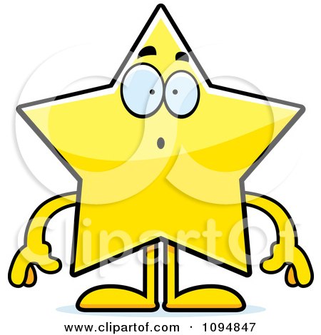 Clipart Surprised Star Character - Royalty Free Vector Illustration by Cory Thoman