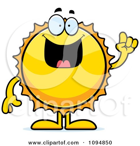 Clipart Sun With An Idea - Royalty Free Vector Illustration by Cory Thoman
