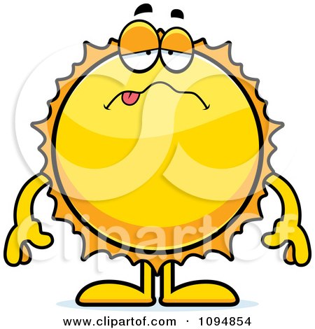 Clipart Sick Sun - Royalty Free Vector Illustration by Cory Thoman