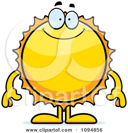 Clipart Smiling Sun - Royalty Free Vector Illustration by Cory Thoman