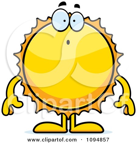 Clipart Surprised Sun - Royalty Free Vector Illustration by Cory Thoman