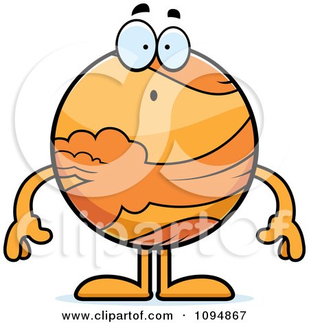 Clipart Surprised Planet Venus - Royalty Free Vector Illustration by Cory Thoman