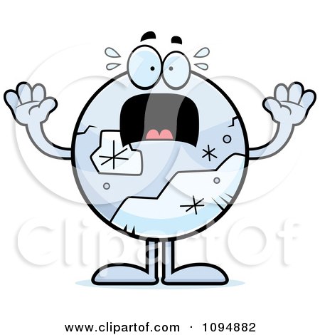 Clipart Scared Pluto - Royalty Free Vector Illustration by Cory Thoman
