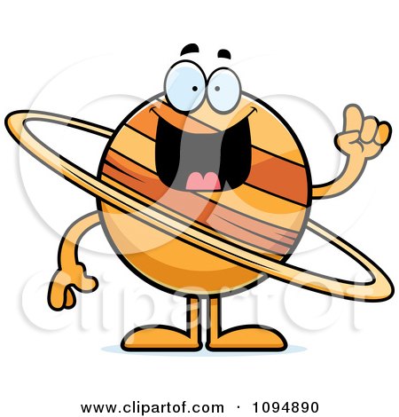 Clipart Planet Saturn With An Idea - Royalty Free Vector Illustration by Cory Thoman
