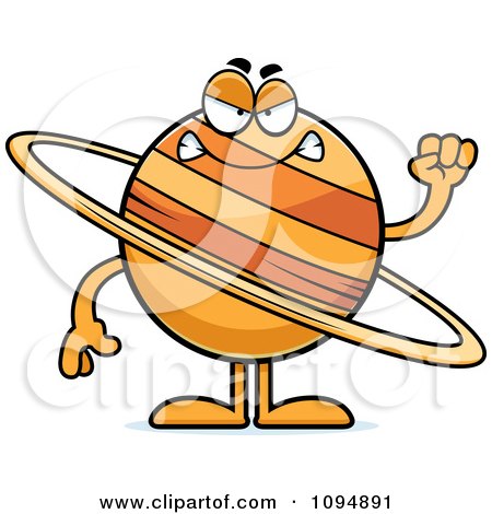 Clipart Mad Planet Saturn - Royalty Free Vector Illustration by Cory Thoman