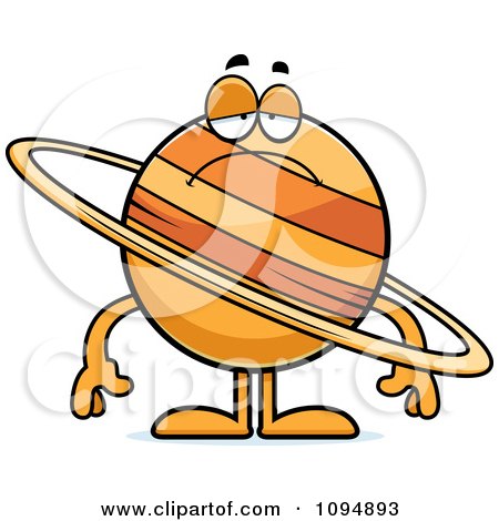 Clipart Sad Planet Saturn - Royalty Free Vector Illustration by Cory Thoman