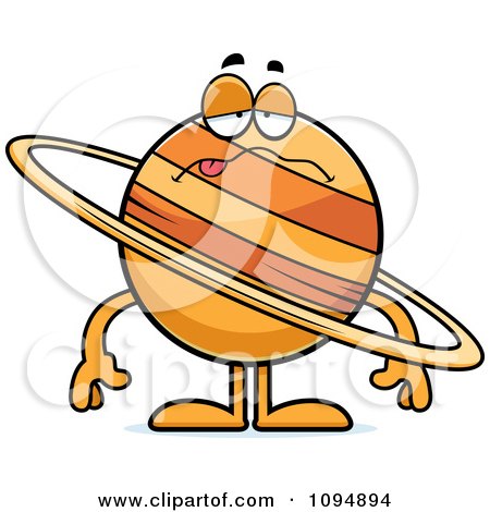 Clipart Sick Planet Saturn - Royalty Free Vector Illustration by Cory Thoman