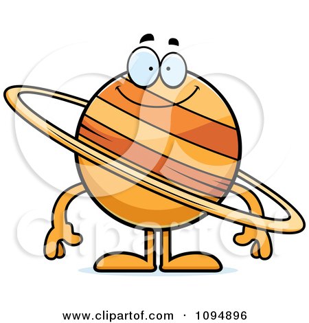 Clipart Smiling Planet Saturn - Royalty Free Vector Illustration by Cory Thoman