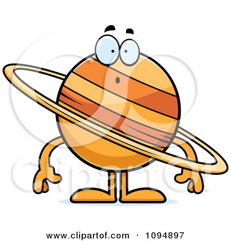Clipart Surprised Planet Saturn - Royalty Free Vector Illustration by Cory Thoman