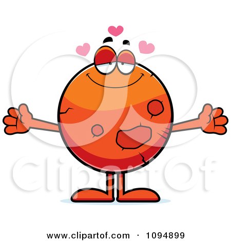 Clipart Loving Planet Mars - Royalty Free Vector Illustration by Cory Thoman