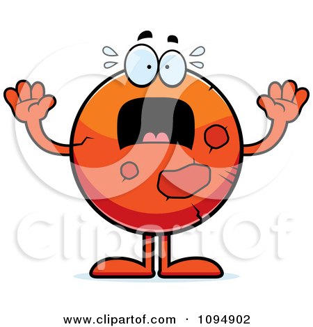 Clipart Planet Mars Panicking - Royalty Free Vector Illustration by Cory Thoman
