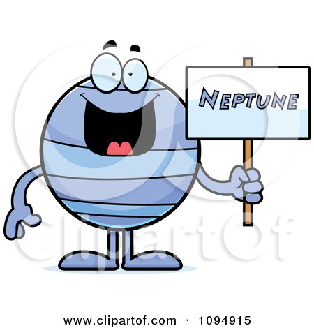 Clipart Neptune Holding A Sign - Royalty Free Vector Illustration by Cory Thoman