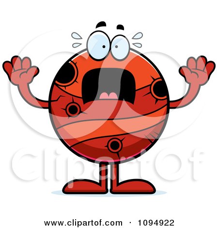 Clipart Scared Planet Mercury - Royalty Free Vector Illustration by Cory Thoman