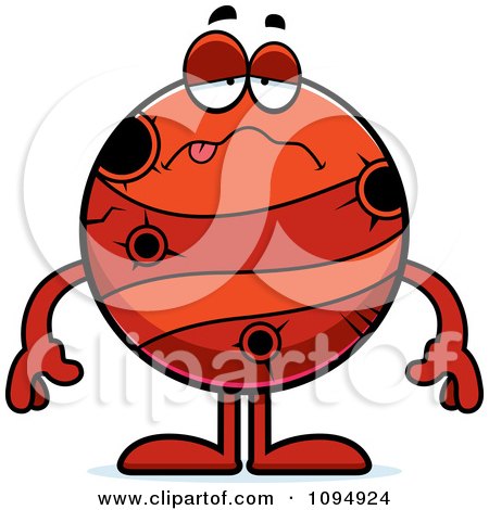 Clipart Sick Planet Mercury - Royalty Free Vector Illustration by Cory Thoman