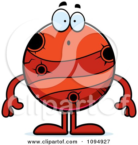 Clipart Surprised Planet Mercury - Royalty Free Vector Illustration by Cory Thoman
