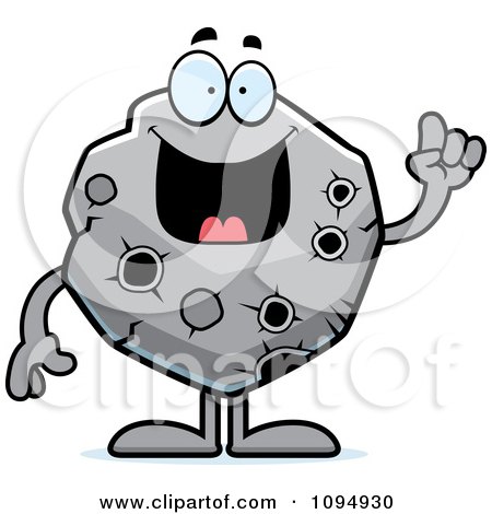 Clipart Asteroid With An Idea - Royalty Free Vector Illustration by Cory Thoman