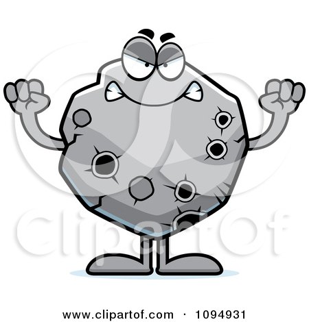 Clipart Mad Asteroid - Royalty Free Vector Illustration by Cory Thoman