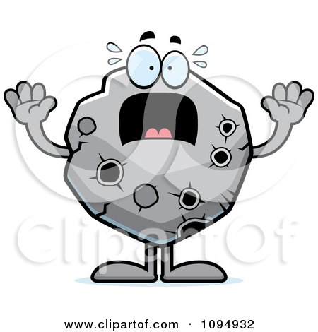 Clipart Scared Asteroid - Royalty Free Vector Illustration by Cory Thoman