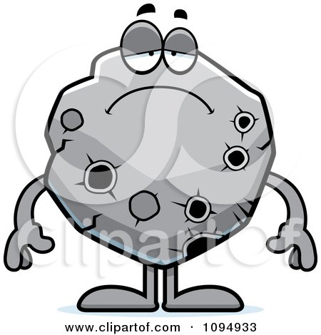 Clipart Depressed Asteroid - Royalty Free Vector Illustration by Cory Thoman