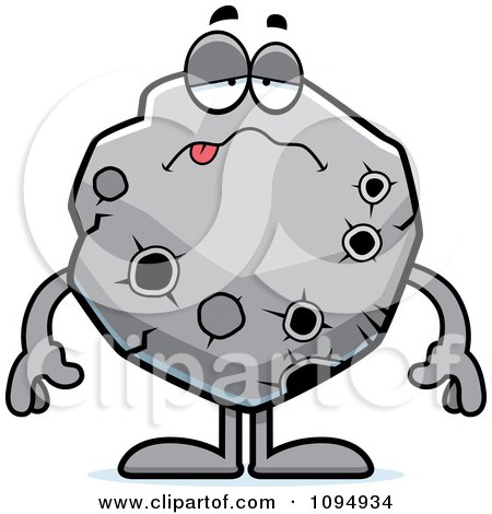 Clipart Sick Asteroid - Royalty Free Vector Illustration by Cory Thoman
