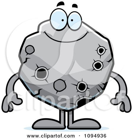 Clipart Smiling Asteroid - Royalty Free Vector Illustration by Cory Thoman