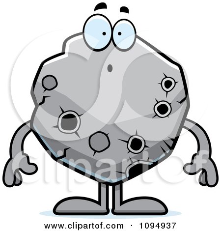 Clipart Surprised Asteroid - Royalty Free Vector Illustration by Cory Thoman