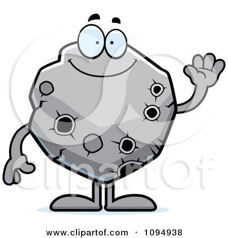 Clipart Waving Asteroid - Royalty Free Vector Illustration by Cory Thoman